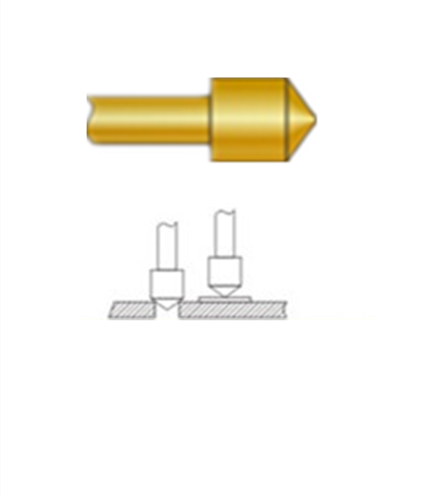 圓錐頭探針、探針用法圖、探針原理圖、測試探針圖片
