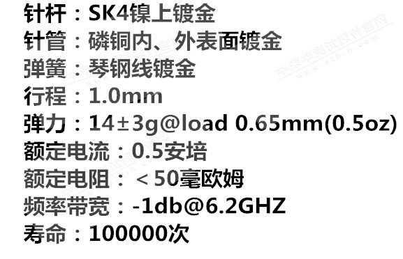 026-BJ-5.7L、BGA雙頭探針、測試探針